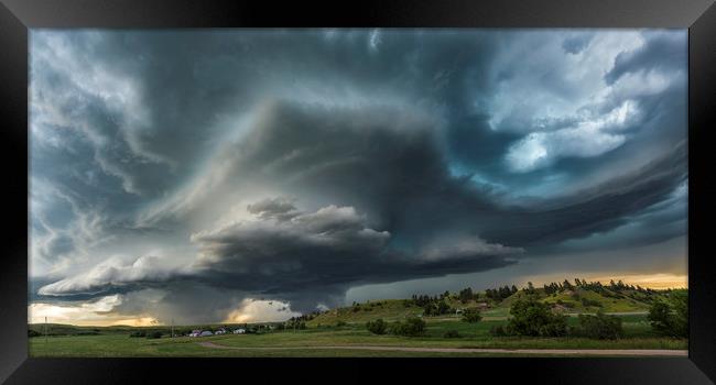Wyoming Supercell Storm Framed Print by John Finney