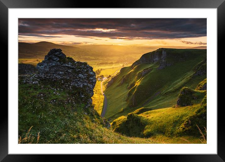 Limestone Gorge Winnats Pass, Derbyshire Framed Mounted Print by John Finney