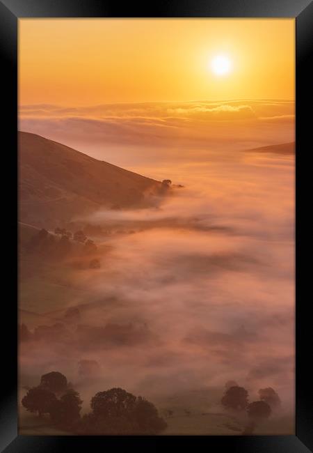 Edale September sunrise  Framed Print by John Finney