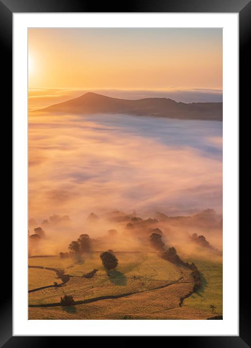 Edale September sunrise  Framed Mounted Print by John Finney