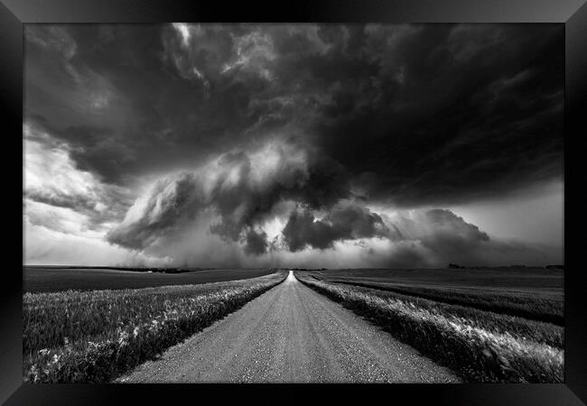 The Bears Cage, North Dakota. USA Framed Print by John Finney