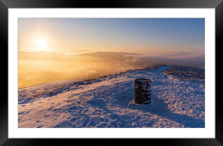 Lantern Pike Winter Sunrise Framed Mounted Print by John Finney