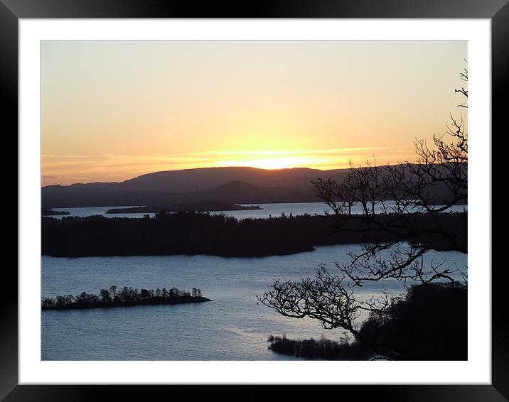 luss sunrise Framed Mounted Print by martin laurie