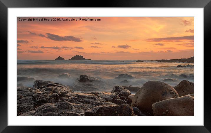  Sunset at Cape Cornwall Framed Mounted Print by Nigel Poore