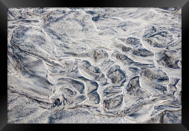 Wet sand abstract IV Framed Print by ELENA ELISSEEVA