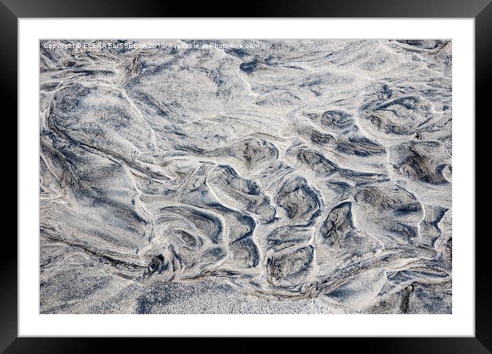Wet sand abstract IV Framed Mounted Print by ELENA ELISSEEVA