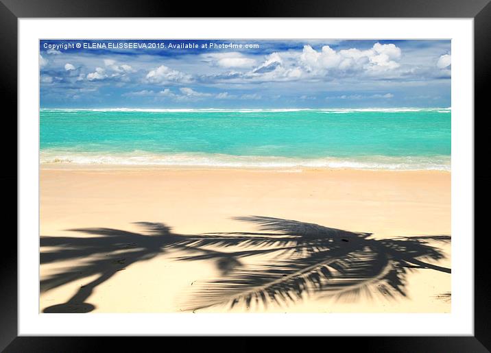 Tropical beach Framed Mounted Print by ELENA ELISSEEVA