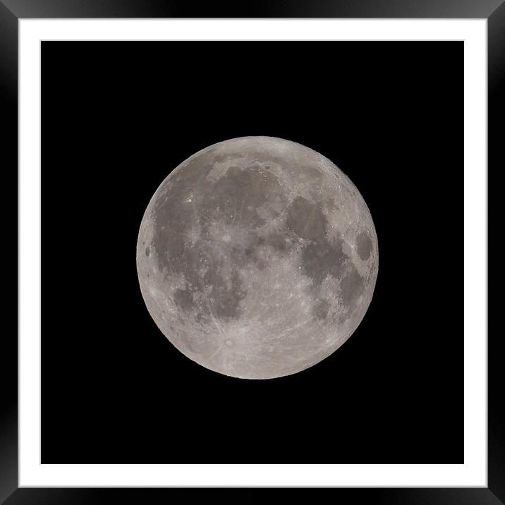 Full moon Framed Mounted Print by Claudio Divizia