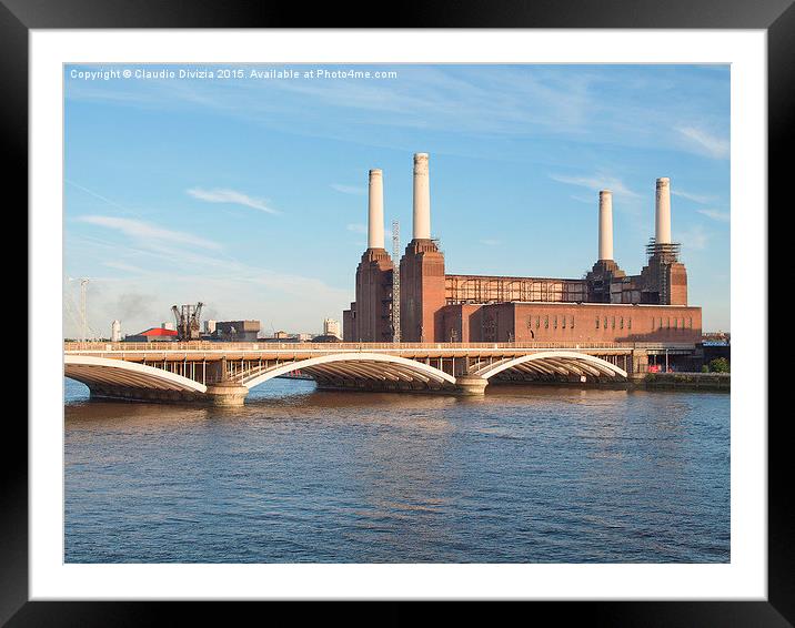 Battersea Powerstation London Framed Mounted Print by Claudio Divizia