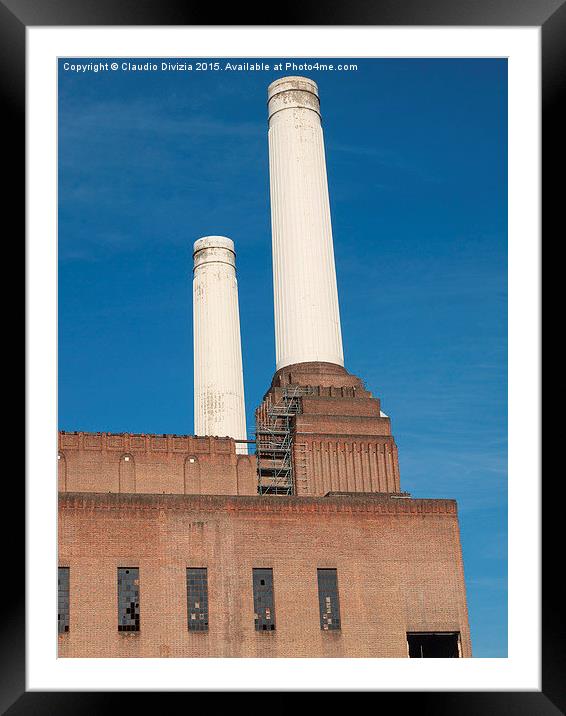 Battersea Powerstation London Framed Mounted Print by Claudio Divizia