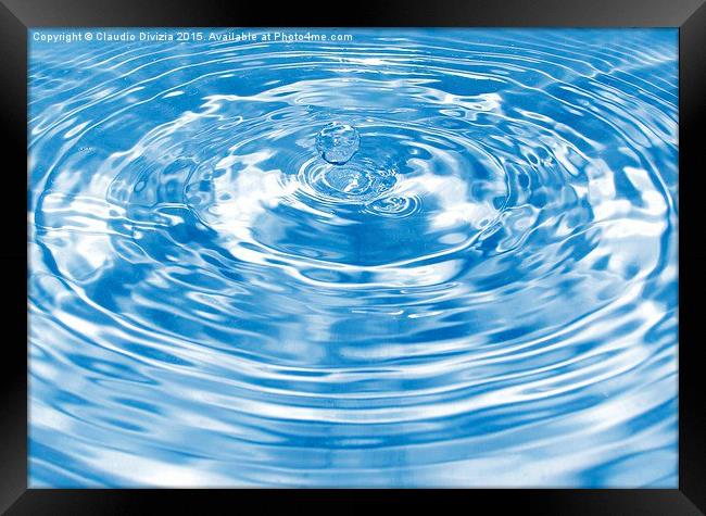 Water drop Framed Print by Claudio Divizia