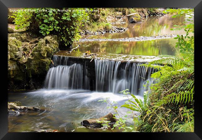  Water Flows in the Forest Framed Print by Bryan Condie