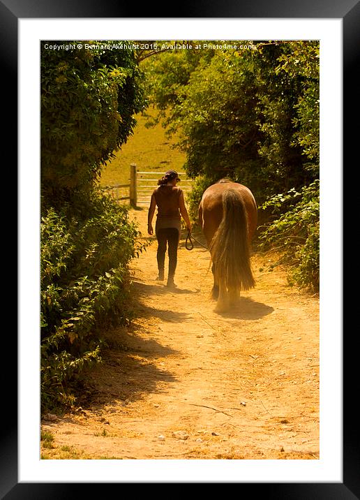  Walking Home Framed Mounted Print by Bernard Akehurst