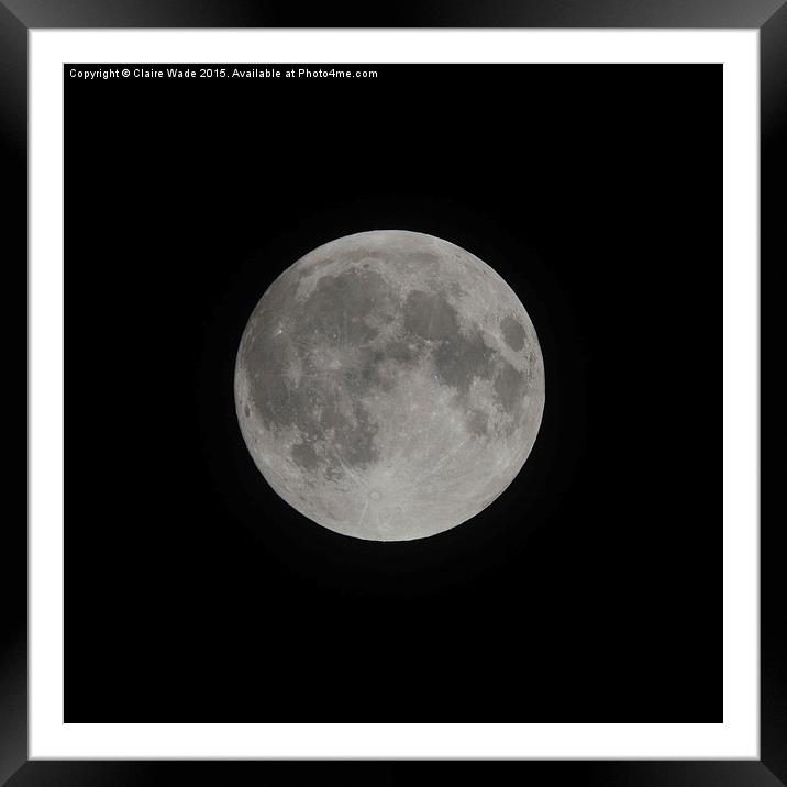 Supermoon Framed Mounted Print by Claire Wade