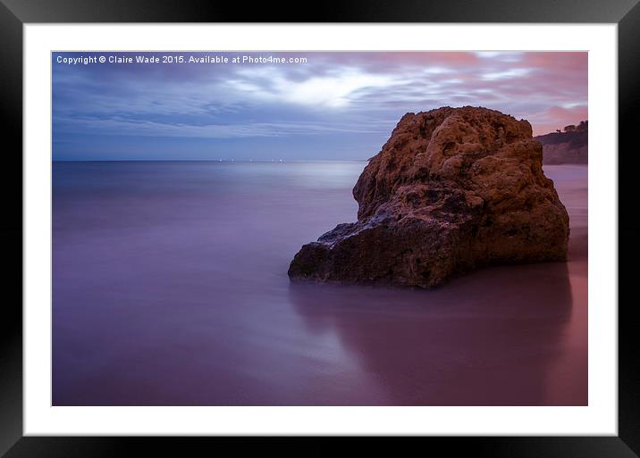  Colourful sunset over Mediterranean Coast Framed Mounted Print by Claire Wade