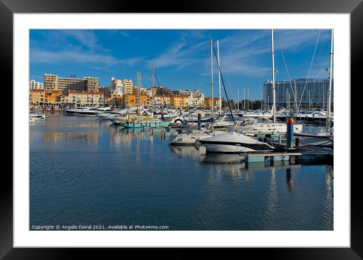Marina of Vilamoura at afternoon Framed Mounted Print by Angelo DeVal