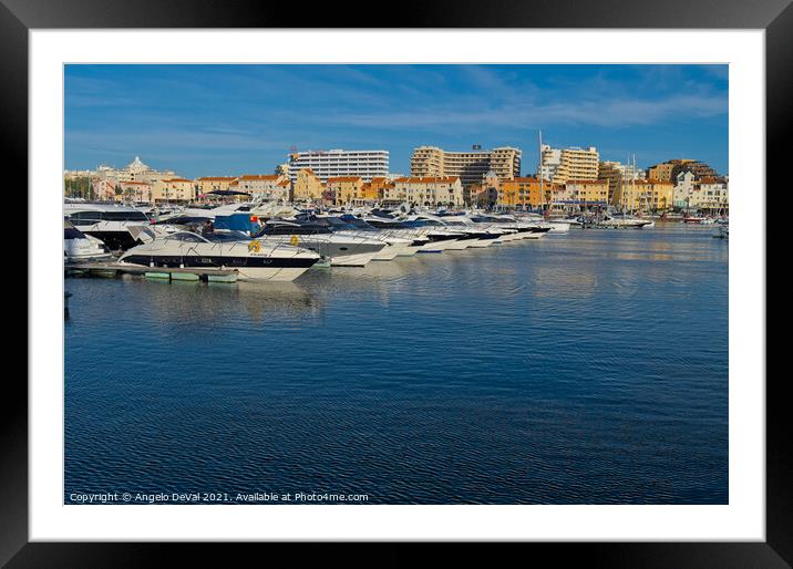 Marina of Vilamoura during afternoon Framed Mounted Print by Angelo DeVal