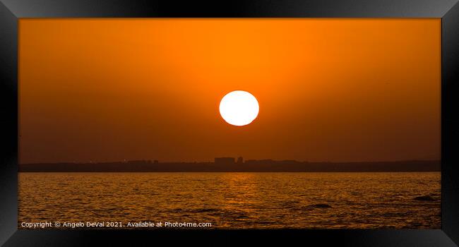 Sunset time in Faro Island Framed Print by Angelo DeVal