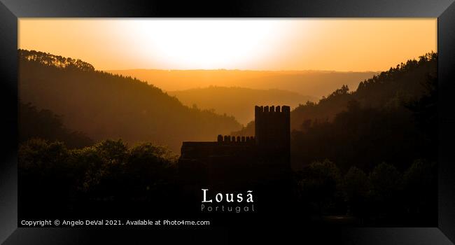 Lousa Castle Travel Art - Portugal Framed Print by Angelo DeVal
