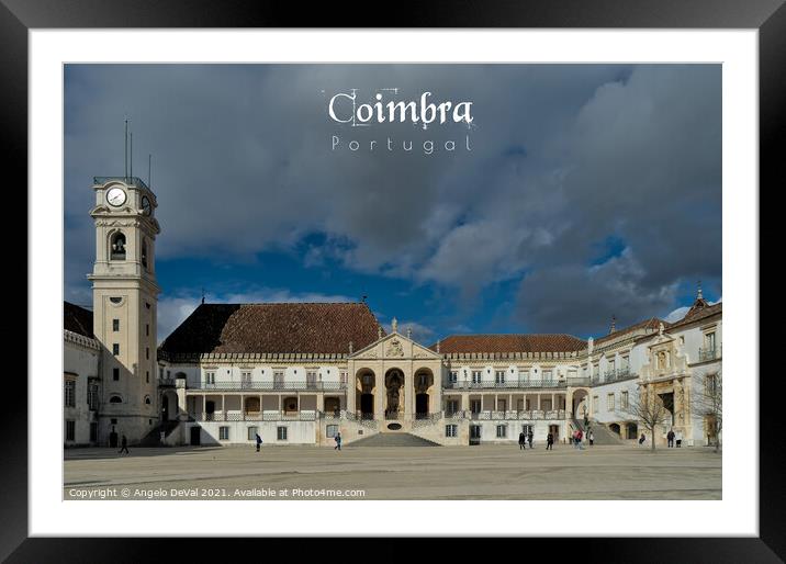 Coimbra University - Travel Art Framed Mounted Print by Angelo DeVal