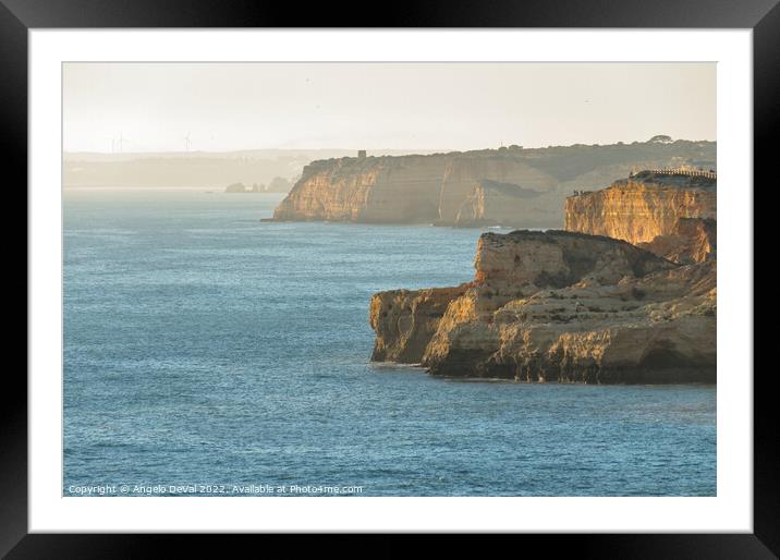 Lagoa Coast Cliffs. Algarve Framed Mounted Print by Angelo DeVal