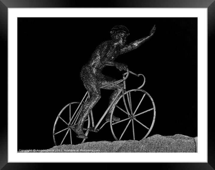 The Cyclist Of Foia In Monchique Framed Mounted Print by Angelo DeVal