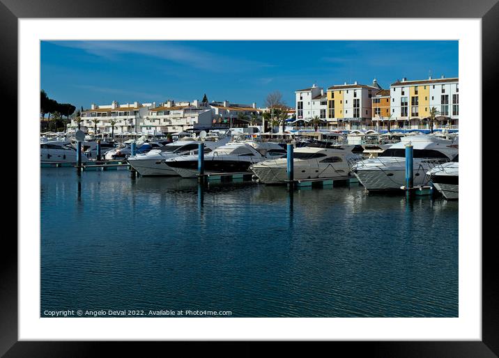 Marina in Vilamoura - Algarve Framed Mounted Print by Angelo DeVal