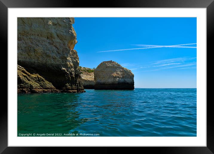 Cliffs of Benagil - Algarve Framed Mounted Print by Angelo DeVal