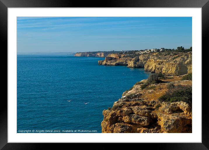 Coast of Carvoeiro in Algarve Framed Mounted Print by Angelo DeVal