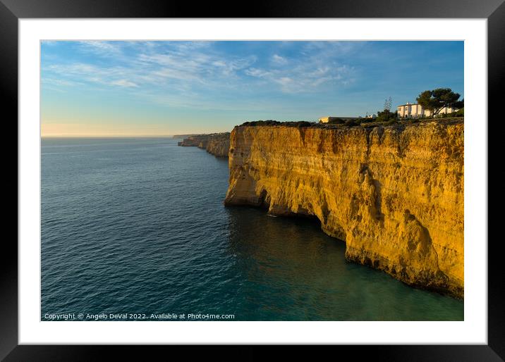 Carvoeiro Cliffs - Algarve Framed Mounted Print by Angelo DeVal