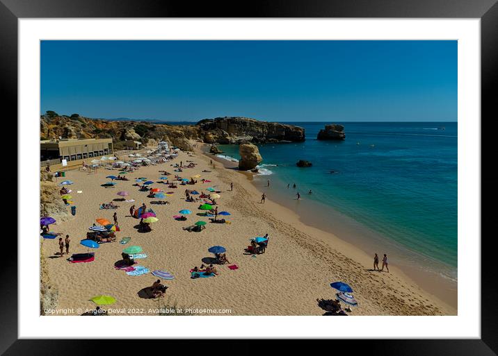 Summer Scenery in Sao Rafael Beach - Albufeira Framed Mounted Print by Angelo DeVal