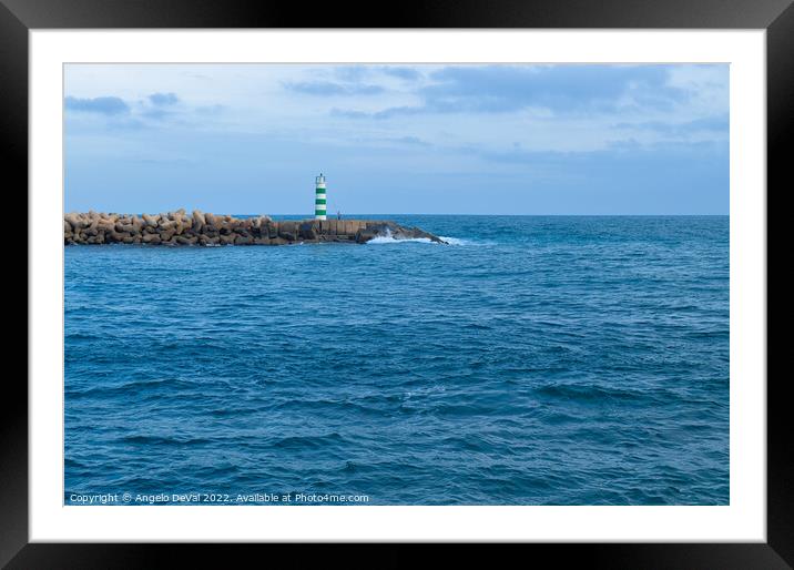 Light tower of Ilha Deserta in Algarve, Portugal Framed Mounted Print by Angelo DeVal