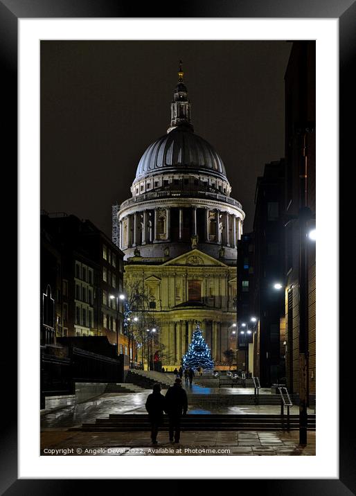 Saint Paul's Cathedral. London Framed Mounted Print by Angelo DeVal
