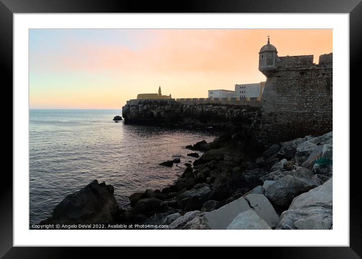 Fort of Peniche and Sea Framed Mounted Print by Angelo DeVal