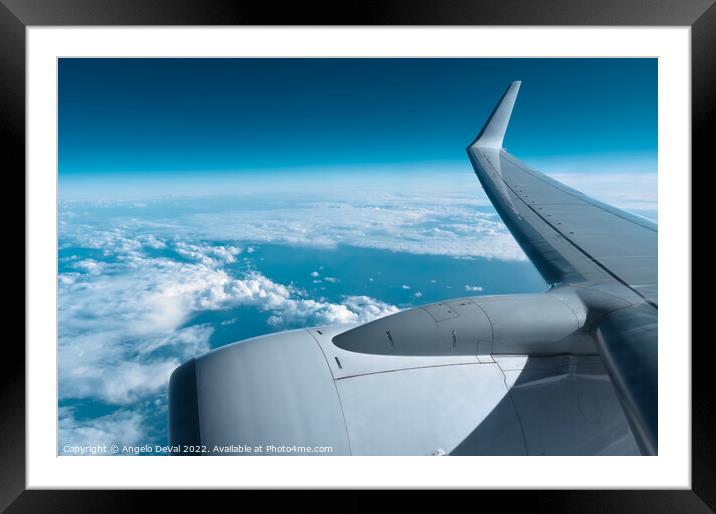 Travel and Freedom from Airplane Window Framed Mounted Print by Angelo DeVal