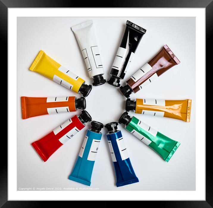 Color Wheel Framed Mounted Print by Angelo DeVal