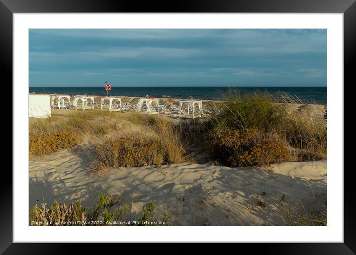 Praia Verde Dunes In Algarve Framed Mounted Print by Angelo DeVal