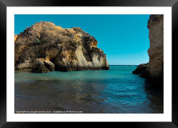 Visiting Praia dos Tres Irmaos in Algarve, Portugal Framed Mounted Print by Angelo DeVal