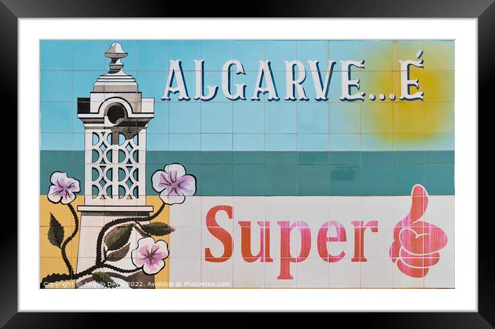 Vintage Schweppes Algarve Super Mosaic Framed Mounted Print by Angelo DeVal
