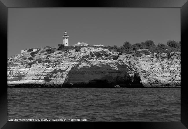 Lighthouse of Alfanzina in Monochrome Framed Print by Angelo DeVal