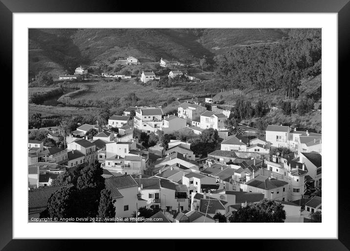 Odeceixe Village in Monochrome  Framed Mounted Print by Angelo DeVal