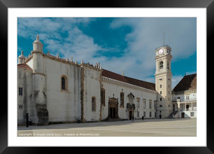 Coimbra University Exterior View Framed Mounted Print by Angelo DeVal