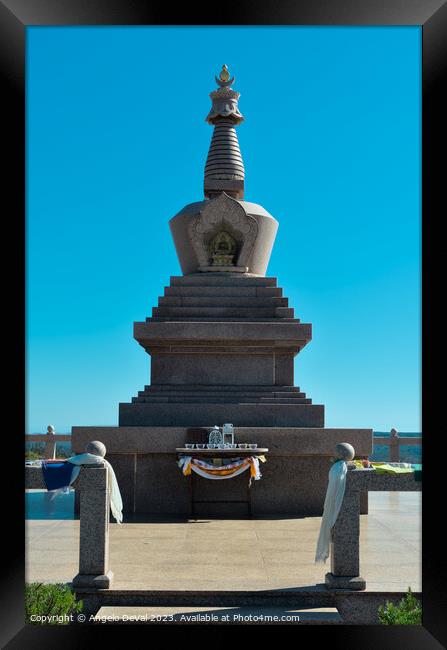 Malhao Stupa in Loule Framed Print by Angelo DeVal