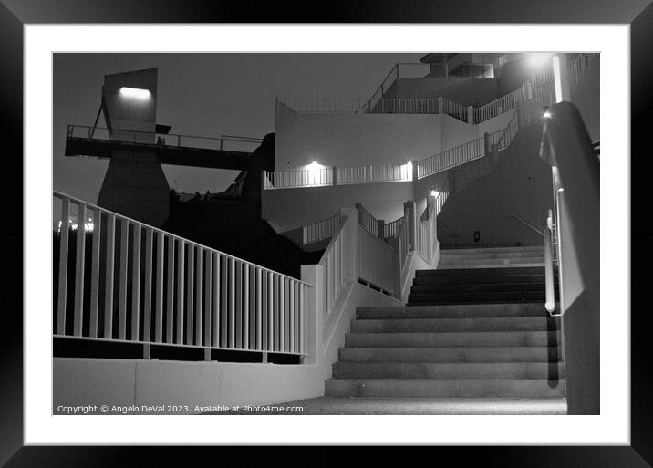 Stairs of Peneco Beach - Albufeira Framed Mounted Print by Angelo DeVal