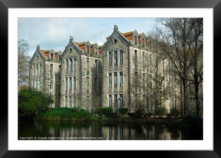 Antique Building in Park Dom Carlos I  Framed Mounted Print by Angelo DeVal