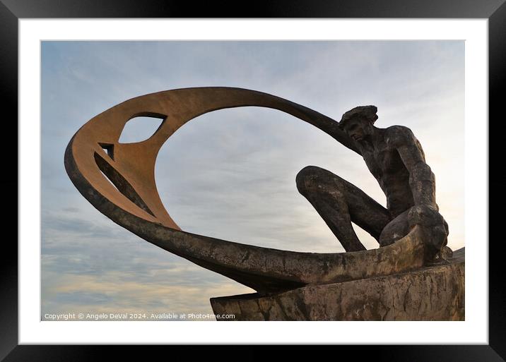 Pescadores Roundabout Statue - Albufeira Framed Mounted Print by Angelo DeVal