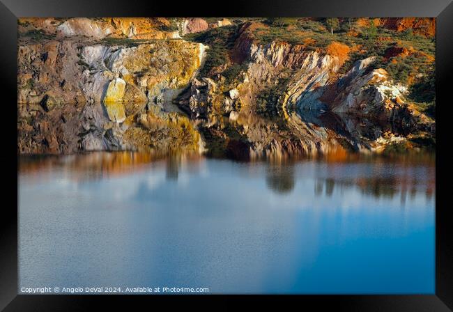 Sao Domingos Water Pit Mirror  Framed Print by Angelo DeVal