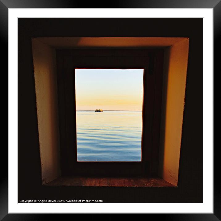 A Window To The Sea Framed Mounted Print by Angelo DeVal