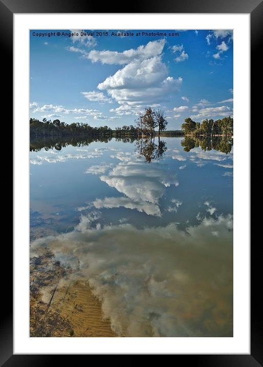Reflections by the Lake Framed Mounted Print by Angelo DeVal