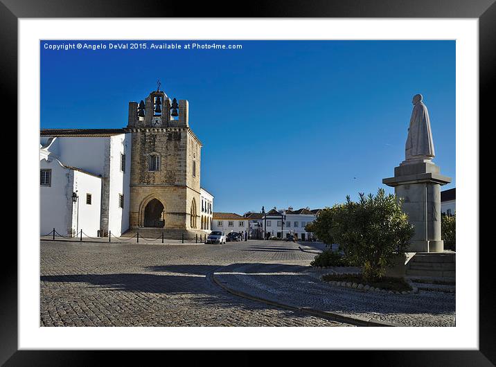 Faro Historic City Centre. Algarve Portugal  Framed Mounted Print by Angelo DeVal